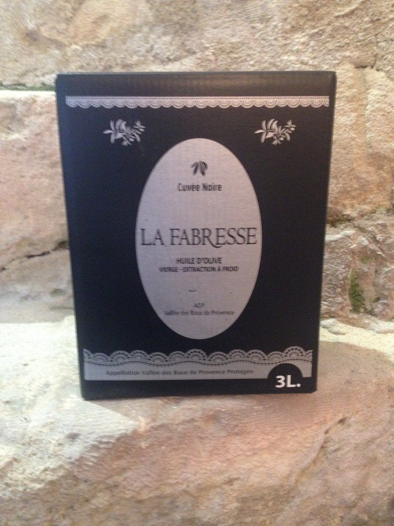 Huile d'Olive AOP Vallée des Baux de Provence Cuvée Noire Bag in Box 3L-     photo non contractuelle
