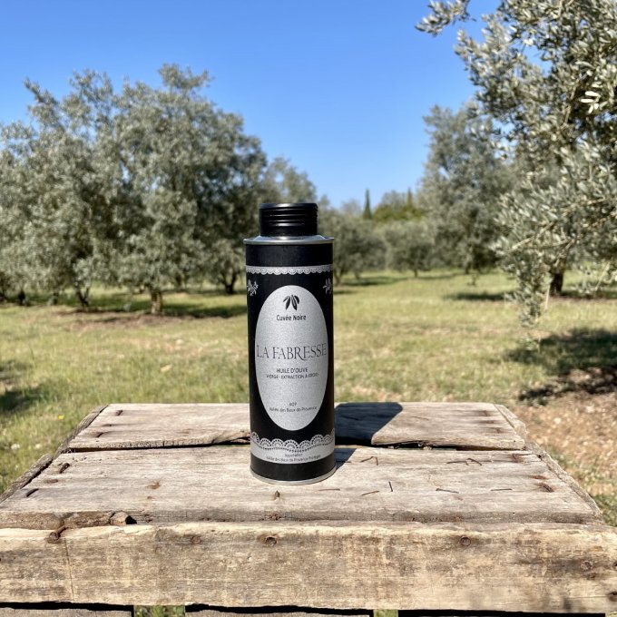 Huile d'Olive AOP Vallée des Baux de Provence Cuvée Noire 25 cl